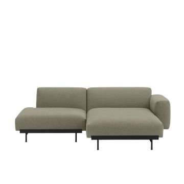 In Situ Modular Sofa 2-seater, Chaise Longue - Beige, Clay 15|Designer Sofas on ilumia