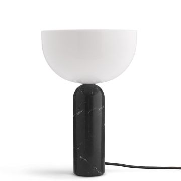 Kizu_lampa_stołowa_duża_czarny_marmur_akryl_New_Works_ilumia