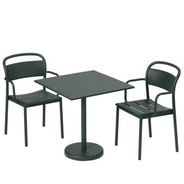 Linear-steel-armchair-cafe-table-70x70-h73-dark-green-Muuto-ilumia
