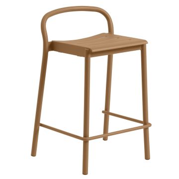 Linear_stołek_barowy_stalowy_h65cm_ciemnopomarańczowy_muuto_ilumia