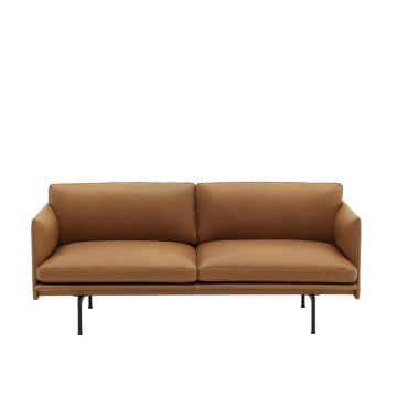 Outline-2-seater-cognac-Refine-leather-aluminum-Muuto-ilumia
