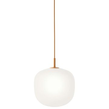 22423 Rime Muuto 25 - lampa wisząca z mlecznego szkła-pomarańczowy przewód