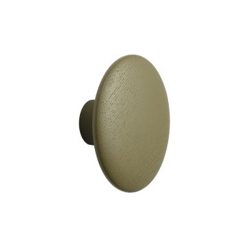 The_Dots_M_Ø13cm_drewniany_wieszak_kropka_oliwkowy_Muuto_ilumia
