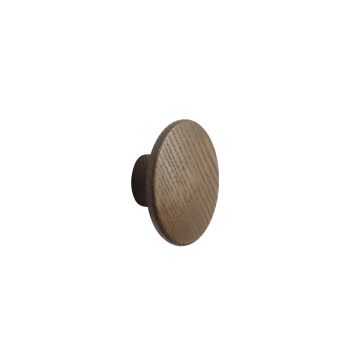 The Dots (XS) Ø6,5cm, drewniany wieszak kropka - ciemnobrązowy-Muuto-ilumia